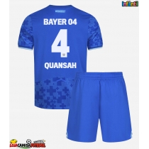 Camisa de Futebol Bayer Leverkusen Jarell Quansah #4 Equipamento Alternativo Infantil 2025-26 Manga Curta (+ Calças curtas)